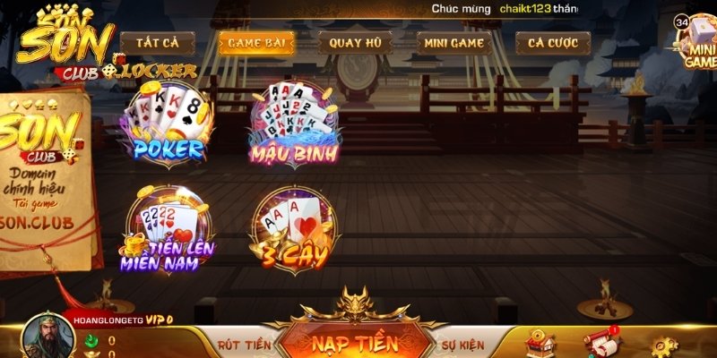 Điểm danh các trò chơi hot hàng đầu sảnh game bài đổi thưởng online