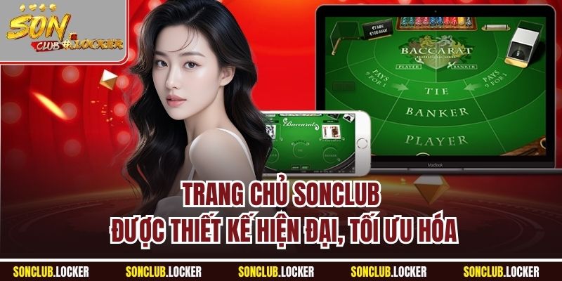 Trang chủ SONCLUB được thiết kế hiện đại, tối ưu hóa